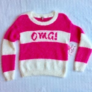Retro Juicy Couture fuzzy OMG sweater! size M